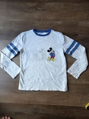 Disney Gap Kids Limited Edition Mickey Mouse Embroidered Long Sleeve Shirt SZ L